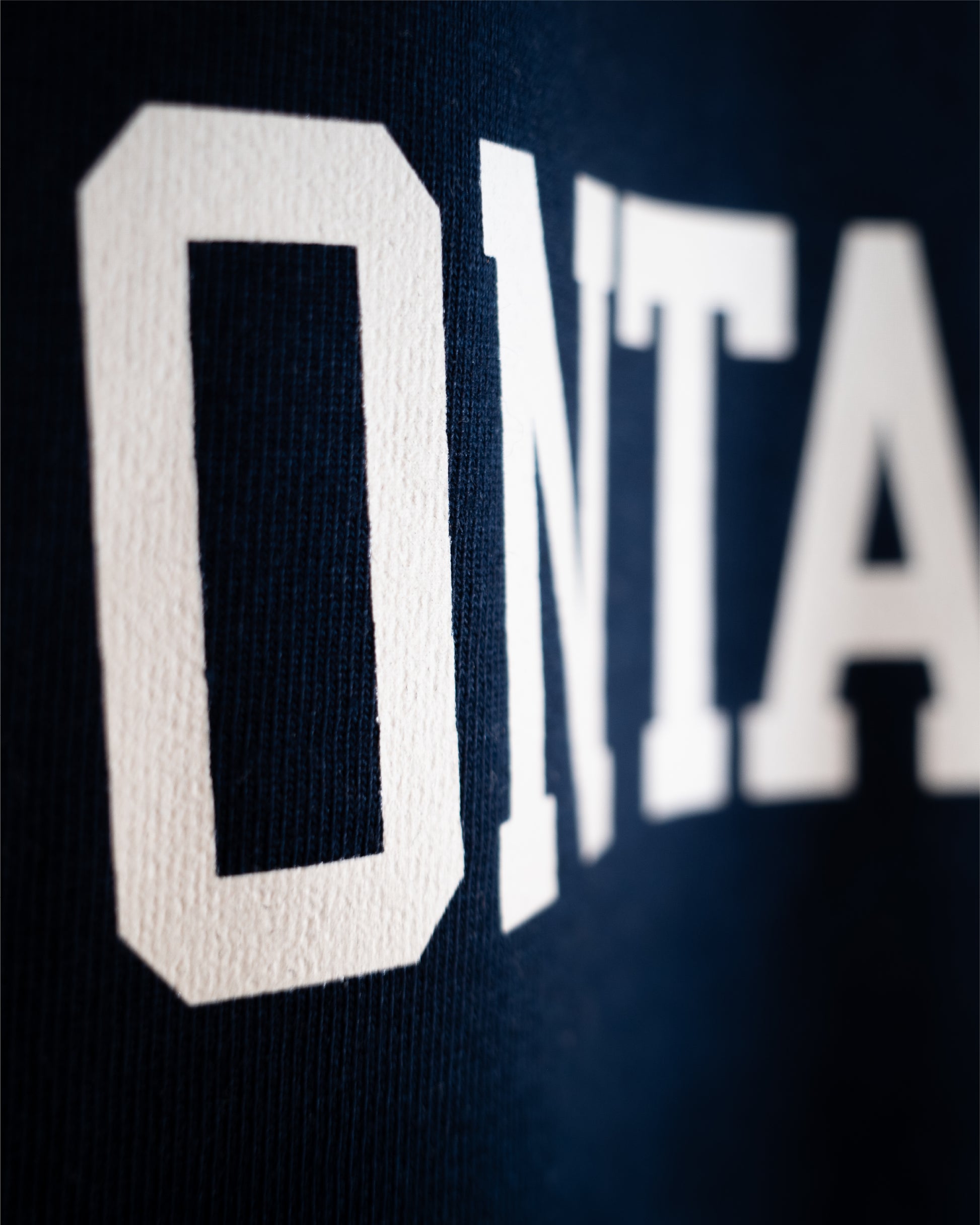 White text spelling 'ONTARIO' on a dark background