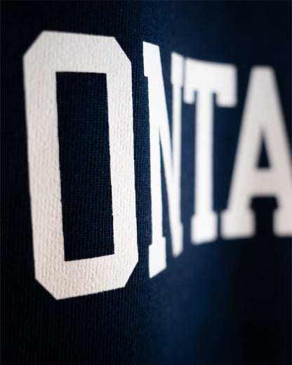 White text spelling 'ONTARIO' on a dark background